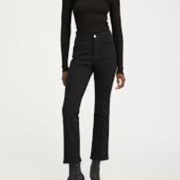 SPRWMN - ELLA ANKLE FLARE DENIM - Black - Size 28 - Picture 1 of 7